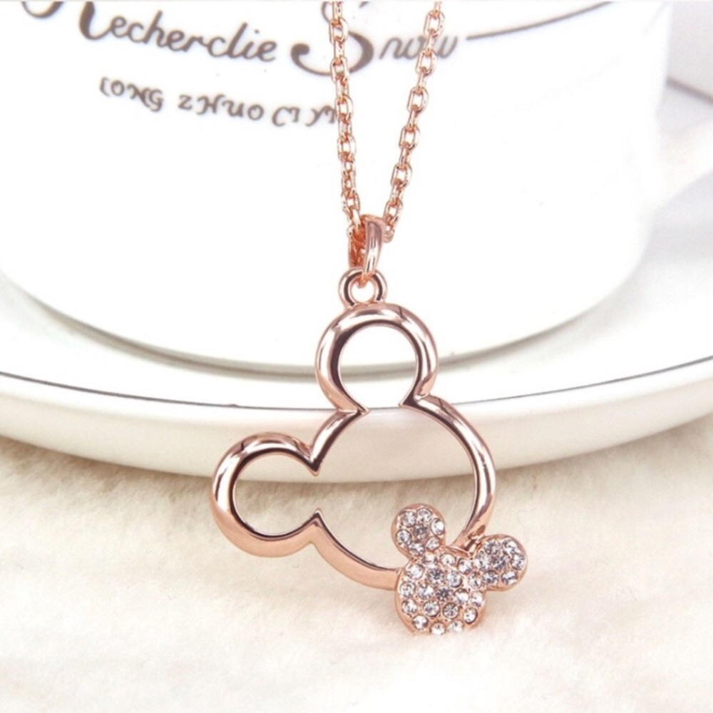 New rose gold Mickey Mouse Disney necklace
